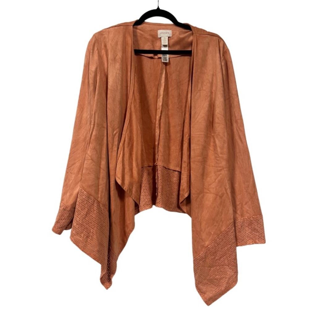 Chico's Light Coral Open Front Cardigan